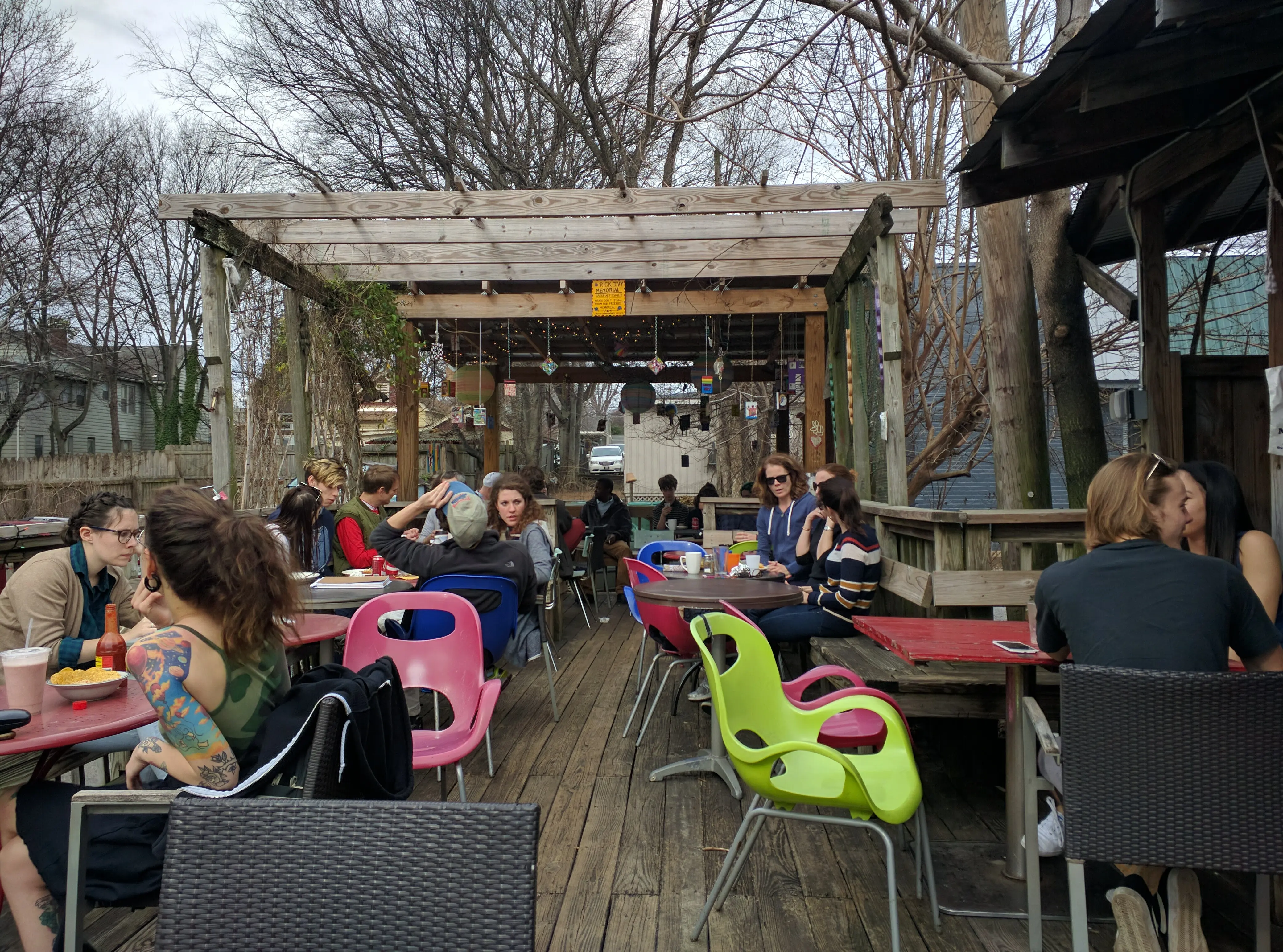Private event guests socializing inside Otherlands Coffee Bar in Memphis